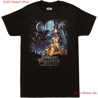 เสื้อยืดลำลอง Star Wars A New Hope Vintage Poster Adult T-Shirt Popular T-shirts