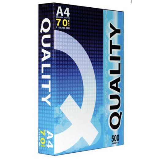 กระดาษ QUALITY BLUE A4 70 แกรม 500แผ่น/รีม(1รีม)