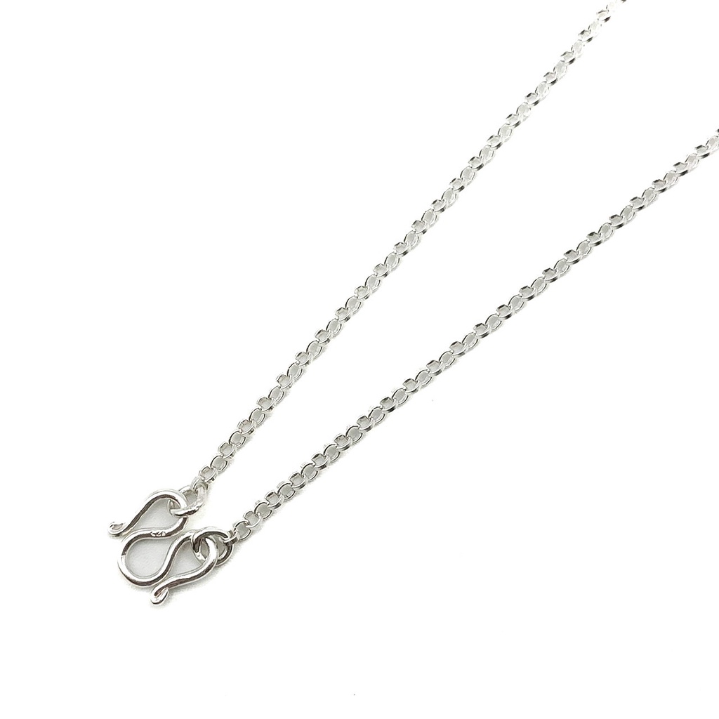 DSP สร้อยคอเงินร้อยห่วงเดี่ยว เงินแท้ 925 : DSP 925 Sterling Silver Chain Necklace [NSP0083]