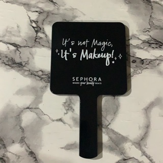 พร้อมส่งกระจกแท้Sephora แท้100% สีดำขนาดพกพา เบากำลังดีนะคะส่องแล้วสวยค่ะ^^