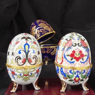 ไข่เซรามิค ลายโบราณสวยงาม ตกแต่งตู้ โต๊ะทำงาน ของขวัญ ของมงคล ของสะสม ของแต่งบ้าน  陶瓷蛋