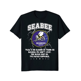 เสื้อยืดผ้าฝ้ายพิมพ์ลายแฟชั่น เสื้อยืดผ้าฝ้าย พิมพ์ลาย NAVY SEABEE THANK US สําหรับผู้ชาย JAbdfp09MDkanc07