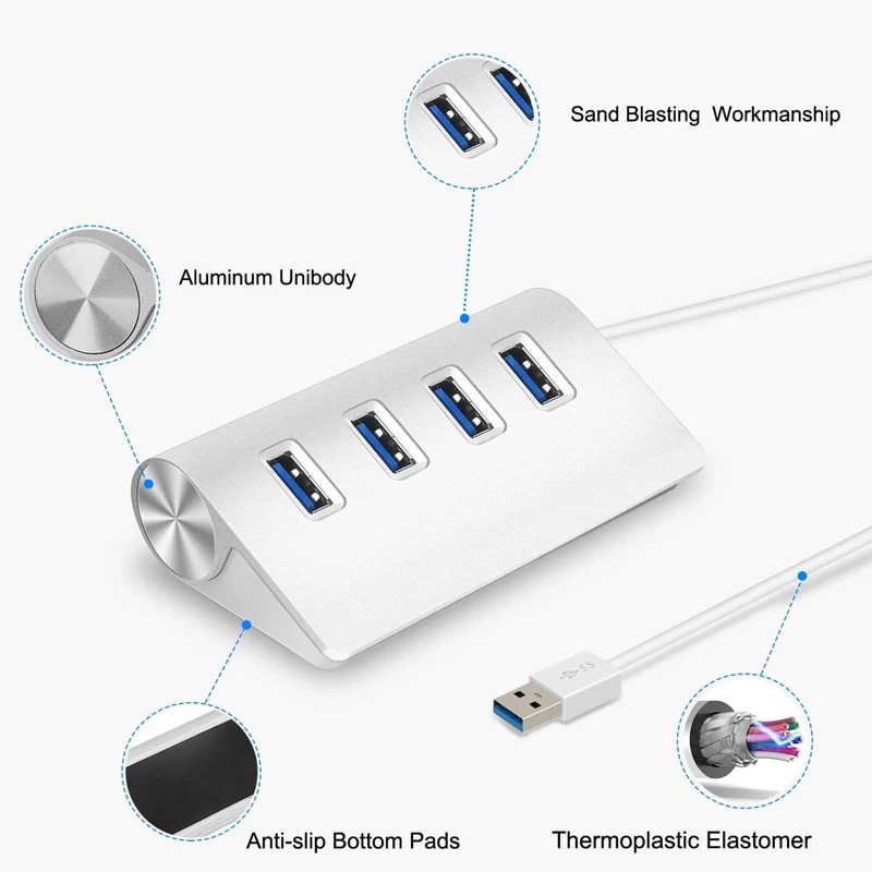 USB HUB 3.0 4/7 พอร์ตพร้อมอะแดปเตอร์สำหรับXiaomi Macbook Pro Airคอมพิวเตอร์แล็ปท็อปอุปกรณ์เสริมAdaptador USB 3 Hab