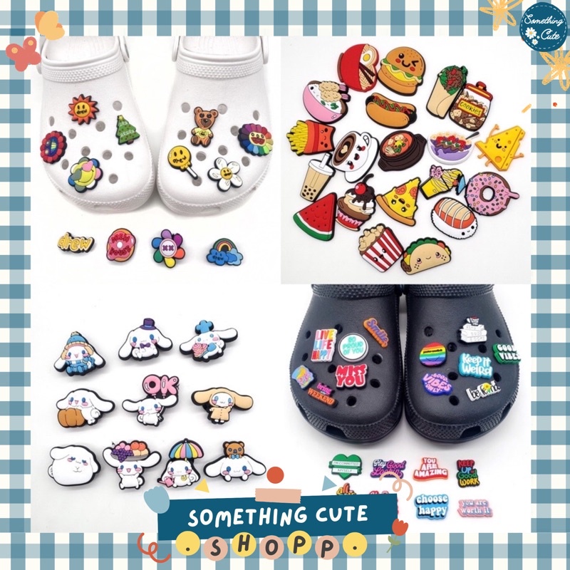 Jibbitz ตัวติดรองเท้า crocs ลายคิ้วๆ พร้อมส่งจากไทย (ราคาต่อ1ชิ้น)