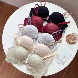 Gathering bra ไม่มีแหวนเหล็ก ชุดชั้นใน ปรับ bra lace girl bra