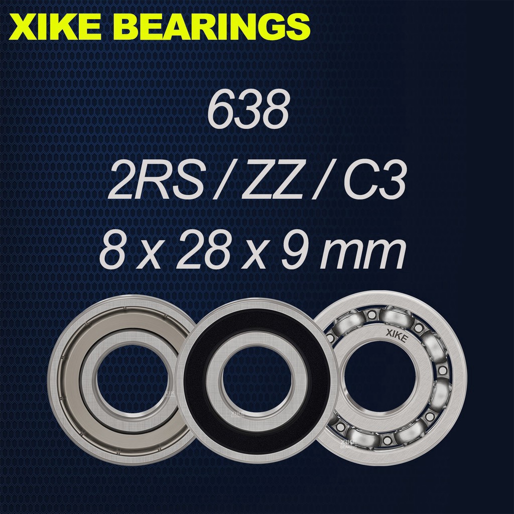 Xike 638-2RS 638ZZ 638 638-2RSC3 638ZZC3 ตลับลูกปืนเม็ดกลมร่องลึกคุณภาพสูง