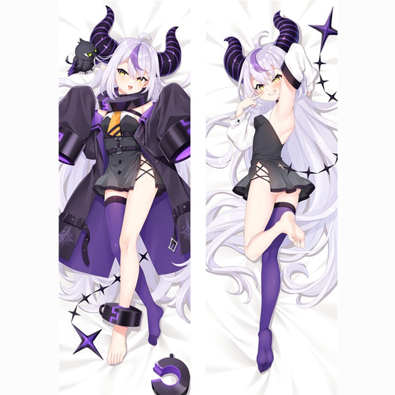 60x180 ซม.อะนิเมะ Hololive Vtuber La ความมืดคอสเพลย์ Dakimakura กอดหมอน Otaku Waifu ปลอกหมอนเบาะรองน