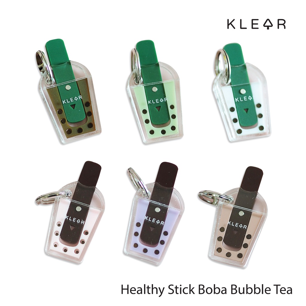 KlearObject Boba Bubble Tea-Healthy Stick ที่กดปุ่มอนามัย ปุ่ม ATM ปุ่มลิฟท์ แท่งกดปุ่มอะคริลิค พวงกุญแจ ชาไข่มุก