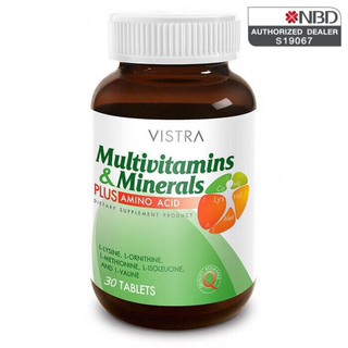 วิสทร้า มัลติวิตามินและแร่ธาตผสม 30เม็ด Vistra Multivitamins&amp;Minerals