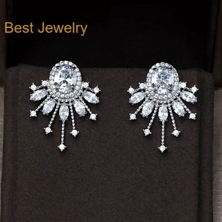 Best Jewelryต่างหูเพชรเกรดพรีเมี่ยม ประกายไฟเทียเท่าเพชรแท้ เครื่องประดับออกงาน เกรดสวย สร้อยเพชร รับ dropship