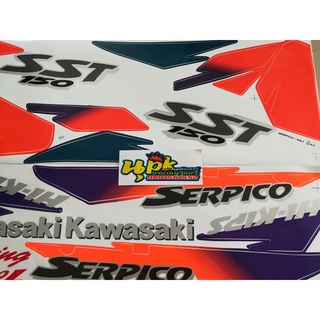 สติ๊กเกอร์ SERPICO-SST ปี 1997 ติดรถ สีฟ้า สีสวย ราคาถูกที่สุด คุณภาพดี