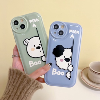 เคสโทรศัพท์ซิลิโคน TPU แบบนิ่ม ลายสุนัข และหมี สําหรับ Huawei P30 P40 NOVA 5T 7i 9 SE 8 9SE 7SE 7 4 P20 Mate 20 30 PRO Y9S Y9 Prime 2019