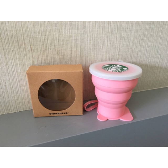 Starbucks แก้วน้ำซิลิโคนพับเก็บได้ Bearista Foldable Cup