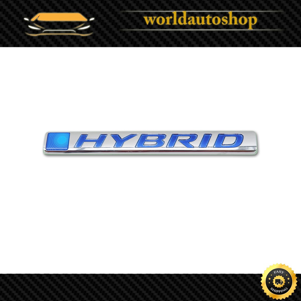 โลโก้ Logo "HYBRID" สี Chrome Blue Camry CH-R Toyota 4 ประตู ปี2015-2018