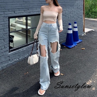 ◑HU❀Female Crop Tops, Solid Color Boat Neck Blouse Pullover with Long Sleeves for Summer,