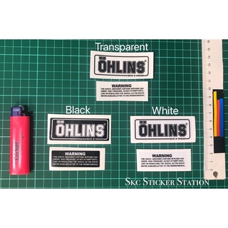 Ohlins โช๊คอัพ (สีขาว / ดํา / โปร่งใส) การพิมพ์และสติกเกอร์ลามิเนตโอห์ลินโช๊คอัพ