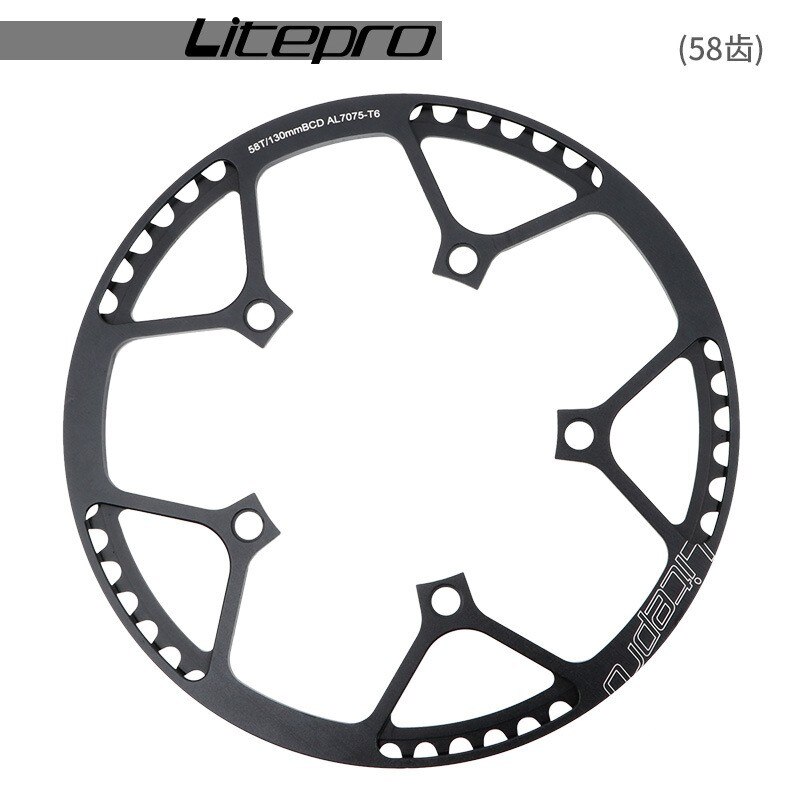 Litepro Folding Road Bike Chainring Chain Ring BCD 130mm 45 47 53 56 58T w Guard