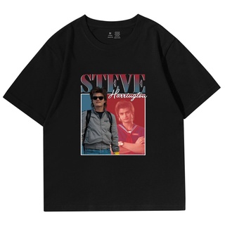 เสื้อยืดพิมพ์ลายแฟชั่น เสื้อยืดแขนสั้น พิมพ์ลาย Steve Harrington 90s Stranger Thing Ullzang สไตล์เรโทรคลาสสิก สําหรับผู้