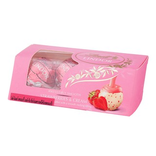 ลินด์ลินเดอร์ช็อกโกแลตสตรอเบอร์รี่แอนด์ครีม 37กรัม Lindt Linder Chocolate Strawberry and Cream 37g.