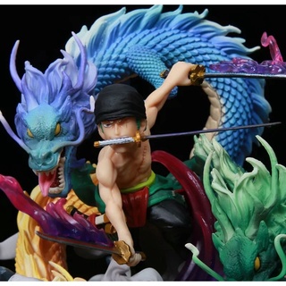 [ส่งฟรี] โมเดล Pirate GK Three Swords Flow Three Dragon Sauron Tornado Statue Hand-run Model Boxed