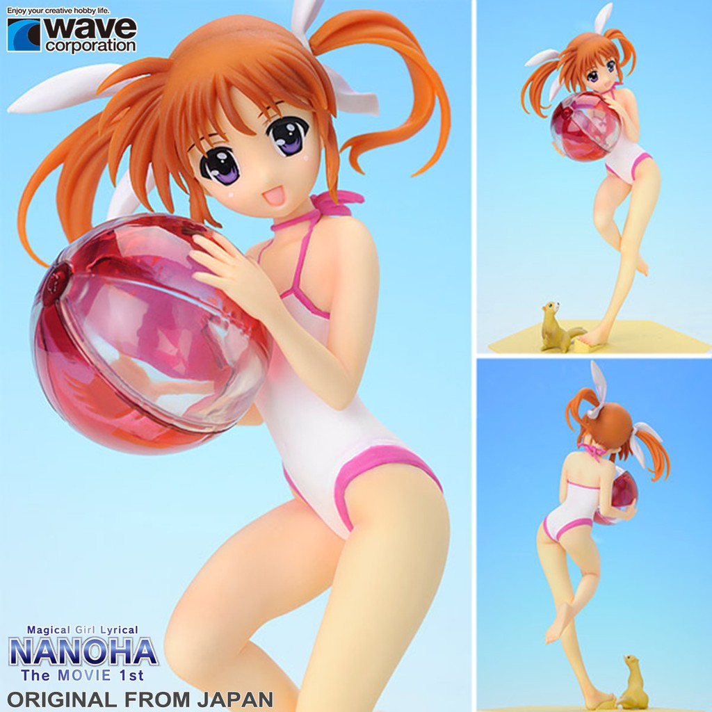 Figure งานแท้ Wave Magical Girl Lyrical Nanoha The Movie 1st สาวน้อยจอมเวทย์ นาโนฮะ Nanoha Takamachi ทาคามาจิ นาโนฮะ