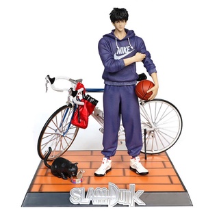 SLAM DUNK Bicycle Scene Kaede Rukawa Action Figure 28cm