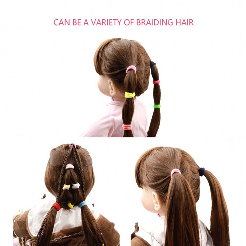 100 ชิ้น ยืดหยุ่นสูง ยางรัดผม สําหรับผู้หญิง เด็กผู้หญิง สีดํา ยางรัดผม หางม้า ที่ใส่ผมเด็ก อุปกรณ์ผม - รูปที่ 3
