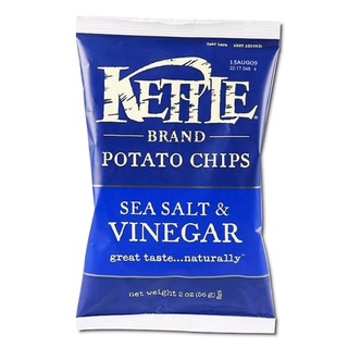 เคทเทิล มันฝรั่งทอดกรอบรสน้ำส้มสายชูเค็ม Kettle Potato Chips Sea Salt &amp; Vinegar 56g