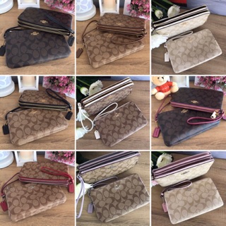 คล้องมือCoach (sizeL 2ซิป) #F16109 พร้อมส่ง