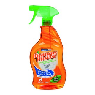 สเปรย์ทำความสะอาดฆ่าเชื้อห้องน้ำ ORANGE POWER 750มล. SHOWER, BATH &amp; TILE CLEANER SPRAY ORANGE POWER 750ML