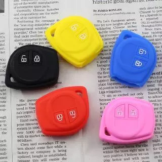 เคสรีโมตกุญแจรถยนต์ ซิลิโคน 2 ปุ่ม สําหรับ Suzuki Grand Vitara Swift Liana SX4 Alto Jimny Shell FOB