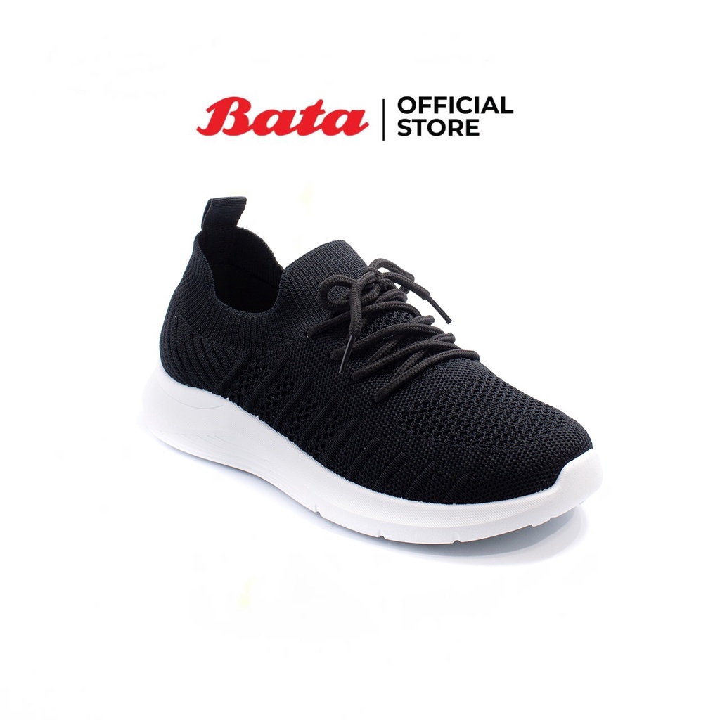 Bata บาจา รองเท้าผ้าใบกีฬา แบบผูกเชือก น้ำหนักเบา สวมใส่ง่าย รองรับน้ำหนักเท้าได้ดี สำหรับผู้หญิง รุ่น Benne สีดำ 5596013