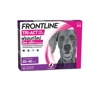 [ใหม่!] FRONTLINE TRI-ACT Size L สำหรับสุนัข 20-40 kg หยดตรงจุด หยุด ยุง เห็บ หมัด ฟรอนท์ไลน์ ไตร-แอ็ค [ล็อตยาว]