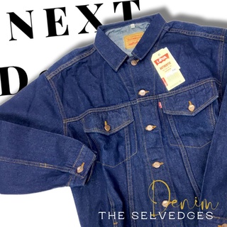 เสื้อคลุมแจ็คเก็ตยีนส์แขนยาว Denim selvedgesแจ็คเก็ตยีนส์