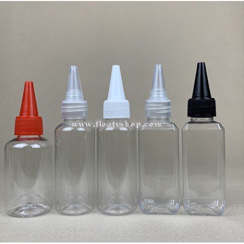 50ml 60ml 100ml ขวดหยด ใส่ของเหลว น้ำมัน น้ำยา ขวดแบ่ง หัวจรวด