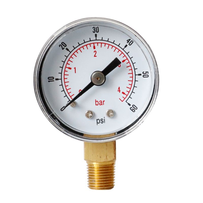 COME Pressure Gauge 40mm Dial 1/8" BSPT Vertical 15,30,60.100,160 200, 300 PSI & Bar