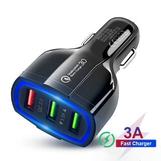 ใหม่ อะแดปเตอร์ซ็อกเก็ตที่จุดบุหรี่ในรถยนต์ 3USB QC3.0 3.5A usb