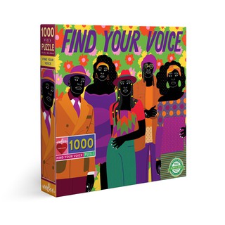 eeBoo Find Your Voice 1,000 Pc Sq Puzzle จิ๊กซอว์รูปค้นหาเสียงของคุณ แบบ 1,000 ชิ้น