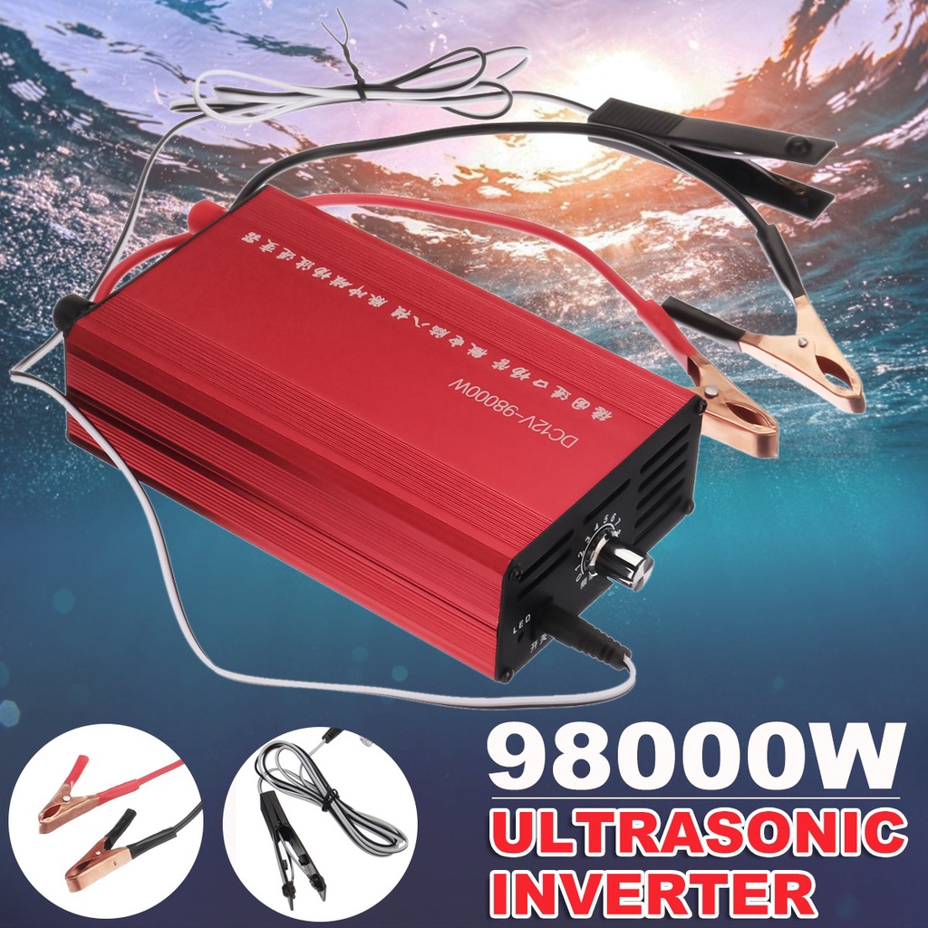 อัลตราโซนิกอินเวอร์เตอร์ 98000W DC 12V สีน้ำเงินเครื่องตกปลาไฟฟ้าอัลตราโซนิกอินเวอร์เตอร์เครื่องตกปล