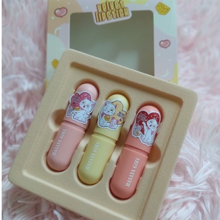 No.JH-3734 HASAYA Girl Velet lipstich ลิปเซ็ต 3แท่ง แพ็คเก็จน่ารักมีกลิ่นหอมหวาน เนื้อแมท เกลี่ย​ง่าย กันน้ำ ติดทน