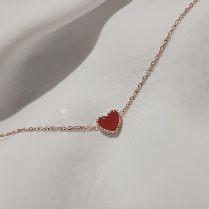 043 - Black&Red Heart Anklets&Bracelet