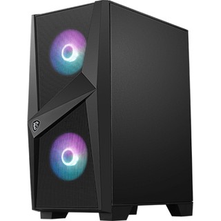 MSI MAG Forge 100R Mid Tower Case fits ATX with Tempered Glass Black