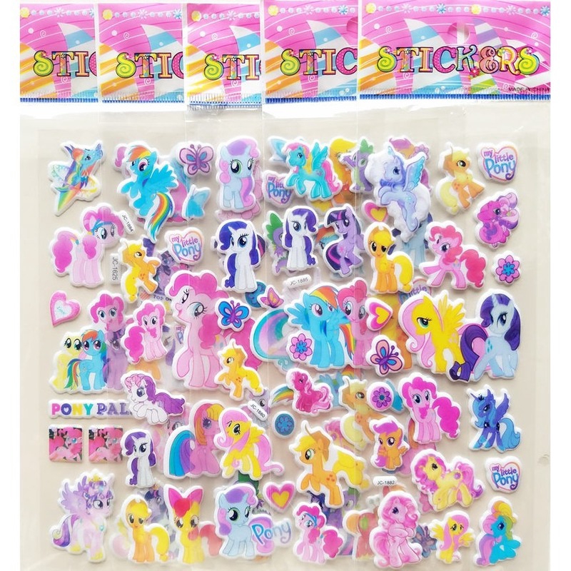 สติกเกอร์ PVC ลาย Little Pony ของเล่นสําหรับเด็กผู้หญิง
