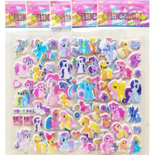 สติกเกอร์พีวีซี ลายการ์ตูน My Little Pony 3D สําหรับเด็ก 1 ชิ้น