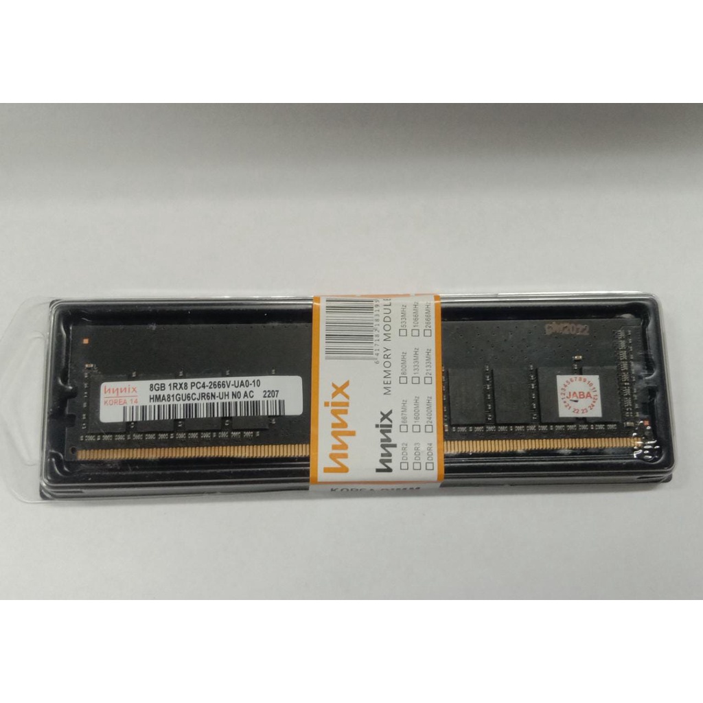 หน่วยความจํา Hynix Longdimm DDR4 8GB PC4-2666 (1RX8) PC RAM