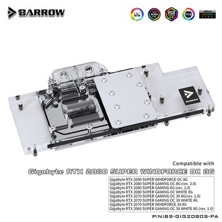 Gigabyte RTX 2080 SUPER GAMING OC Aurora RGB GPU Water Block (จัดส่งในไทย รับประกัน 1 ปี)