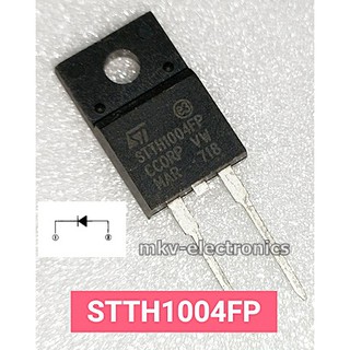 (1ตัว) STTH1004FP , ไดโอด 10A 400V Utrafast Diode