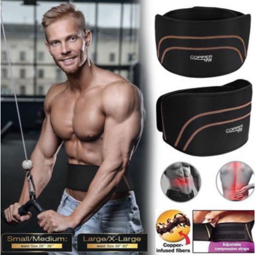 Copper Fit Back Pro Brace Lower Back Support Compression Belt Size XXL