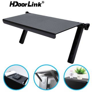 Hdoorlink ชั้นวางของชั้นวางหน้าจอทีวีสามารถปรับได้สําหรับคอมพิวเตอร์ตั้งโต๊ะทีวี