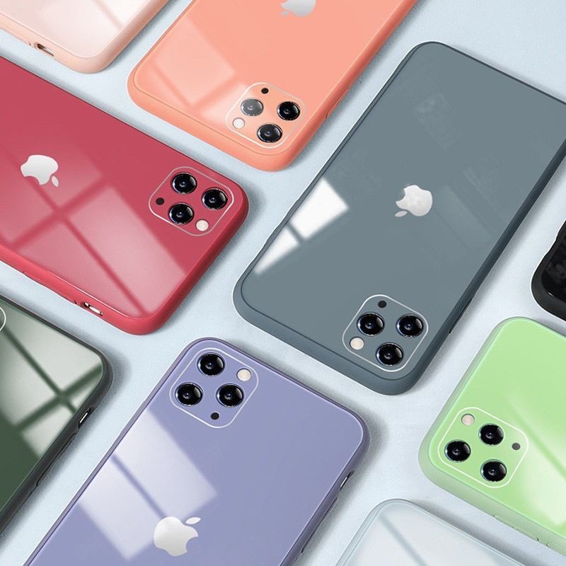 เคสโทรศัพท์ สีพื้น สำหรับ iPhone 11 Pro Max 6 6s 7 8 plus X XS XR XSMax ...